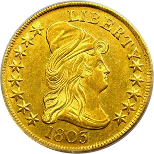 image for: 1803 $10 PCGS AU58 (Small Stars Reverse)