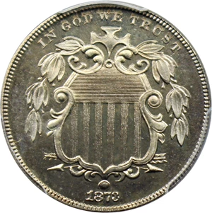 image for: 1873 5c PCGS Proof 65 (Closed 3)