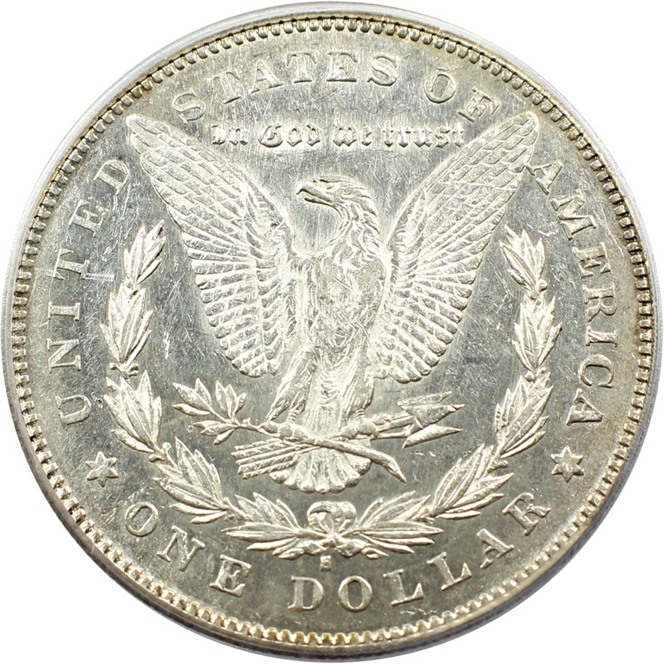 image for: Hot 50 VAM: 1878-S $1 PCGS AU53 (VAM-22, Doubled RIB)