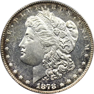 image for: Hot 50 VAM: 1878 7TF $1 PCGS MS64 DMPL (Reverse of 1878, VAM-79, Fill in 8s)