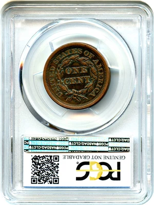 image for: 1850 1c PCGS XF Details (Env. Damage)