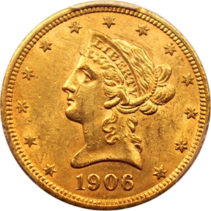 image for: 1906-D $10 PCGS MS62