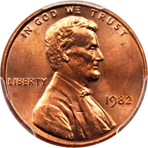 image for: 1982 1c PCGS MS66 RD (Bronze, Small Date)