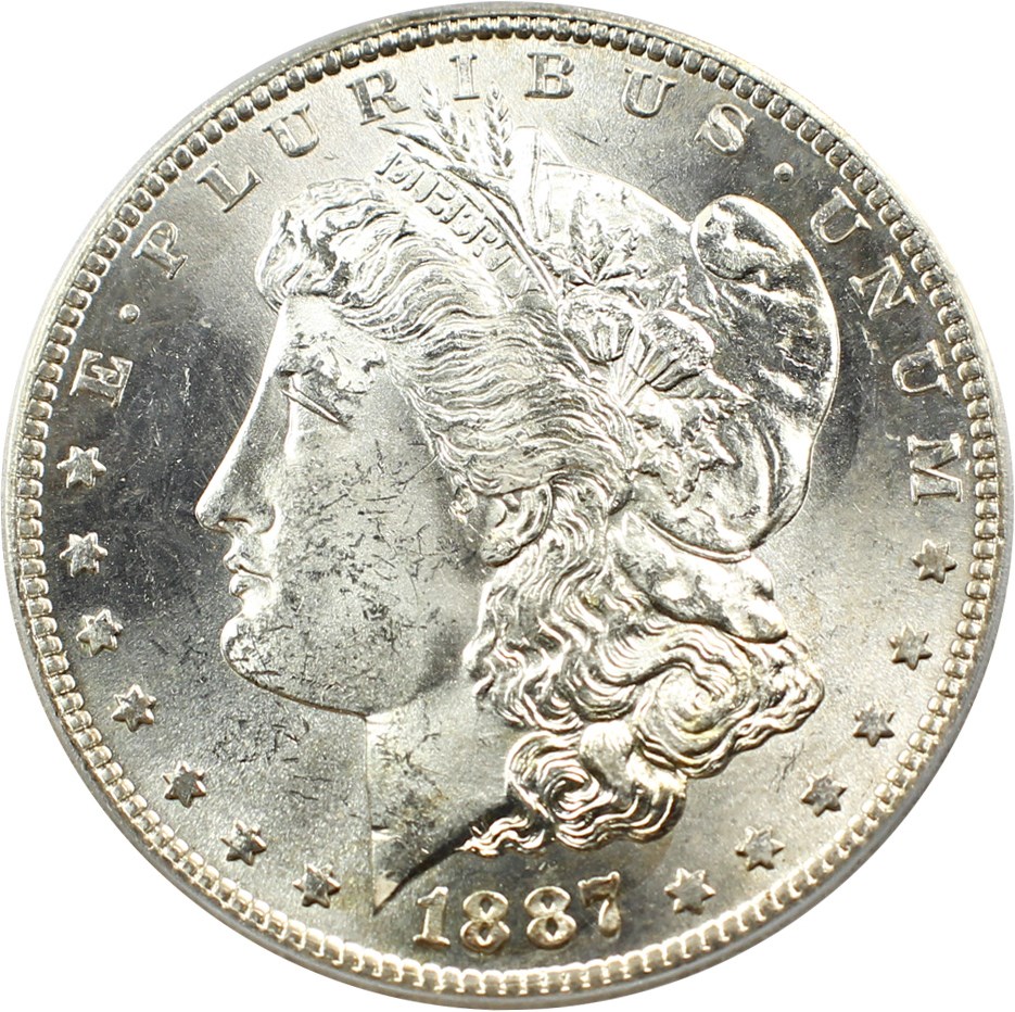 image for: Top 100 VAM: 1887-S $1 PCGS MS64 (VAM-2, S/S)