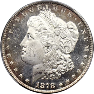 image for: 1878 8TF $1 PCGS MS64 (VAM-17, Diagonal in 8)