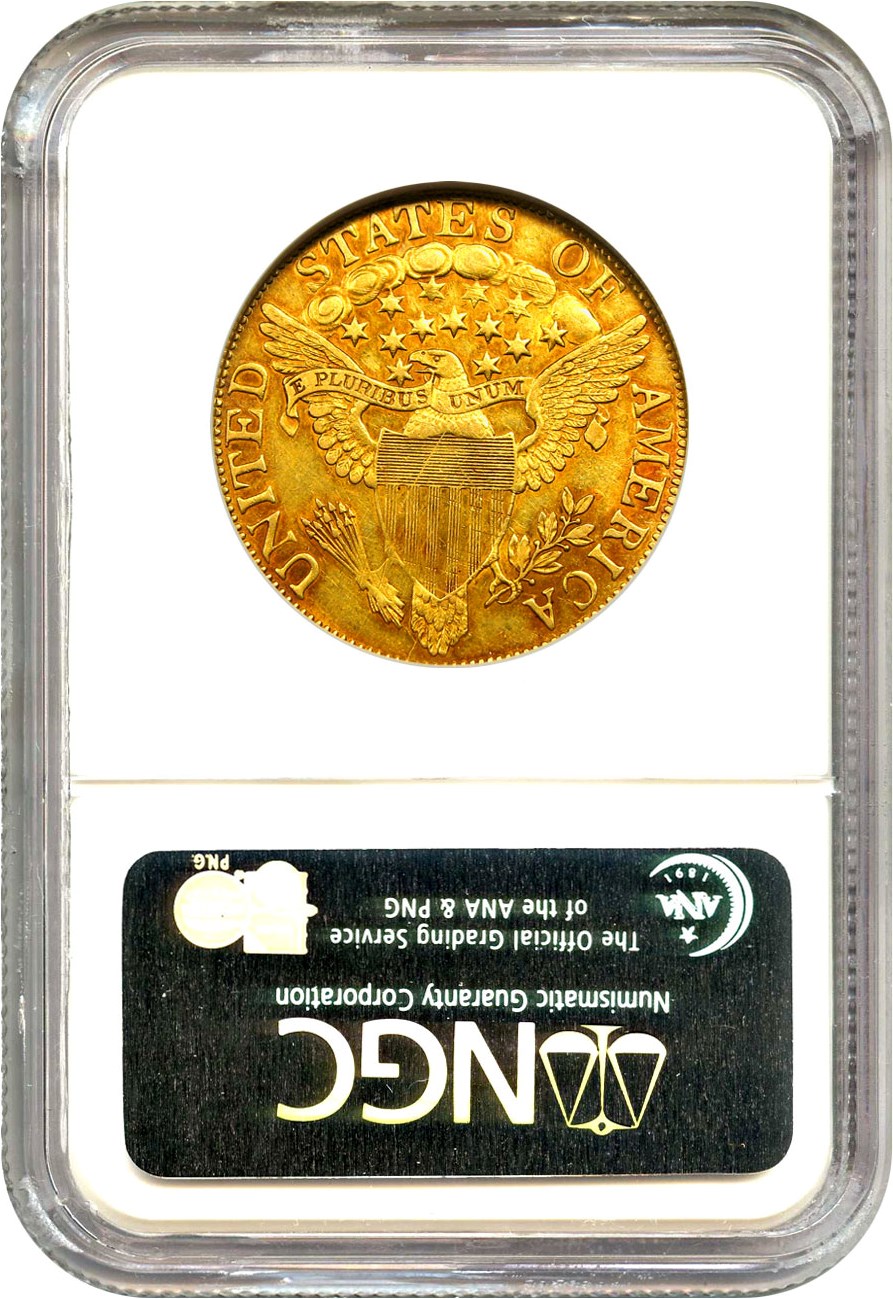 image for: 1803 $10 NGC/CAC AU58 (Large Stars Reverse)
