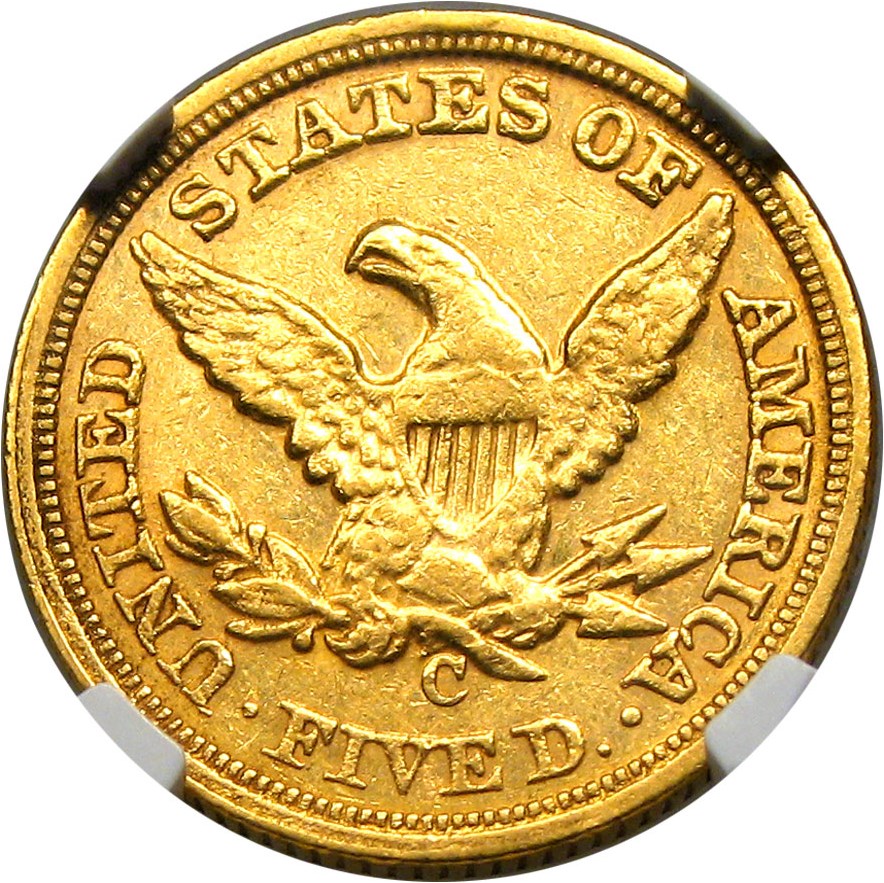 image for: 1860-C $5 NGC AU58