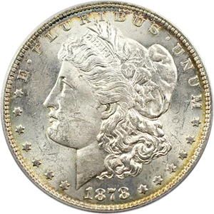 image for: Top 100 VAM: 1878 7TF $1 PCGS MS62 (Reverse of 1878, VAM-171, Tripled R)