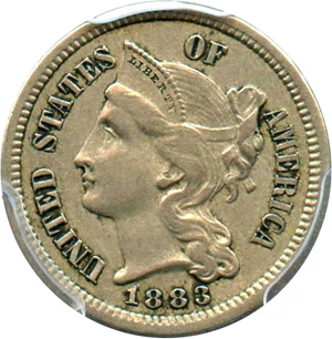 image for: 1883 3cN PCGS AU50