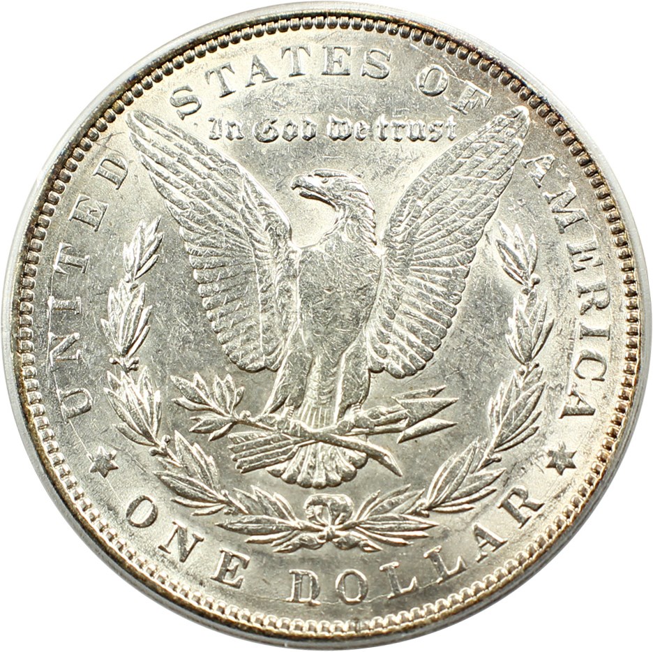 image for: Top 100 VAM: 1887 $1 PCGS AU55 (VAM-1A, Donkey Tail)