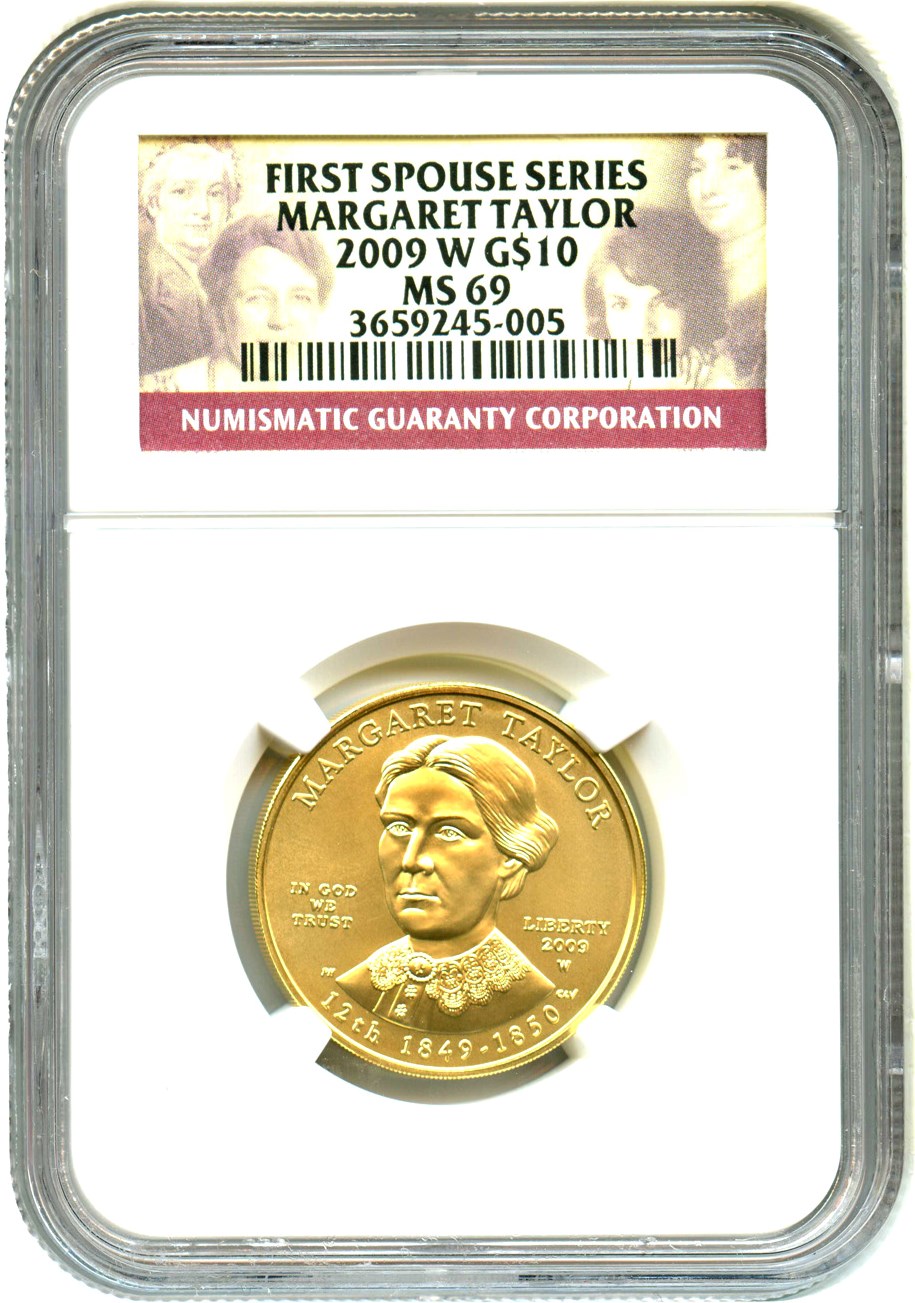 image for: 2009-W Margaret Taylor $10 NGC MS69