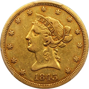 image for: 1843-O $10 PCGS/CAC VF35
