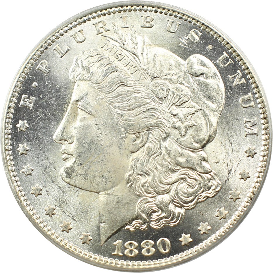 image for: Top 100 VAM: 1880-O $1 PCGS MS63 (VAM-4, 80/79, Crossbar)