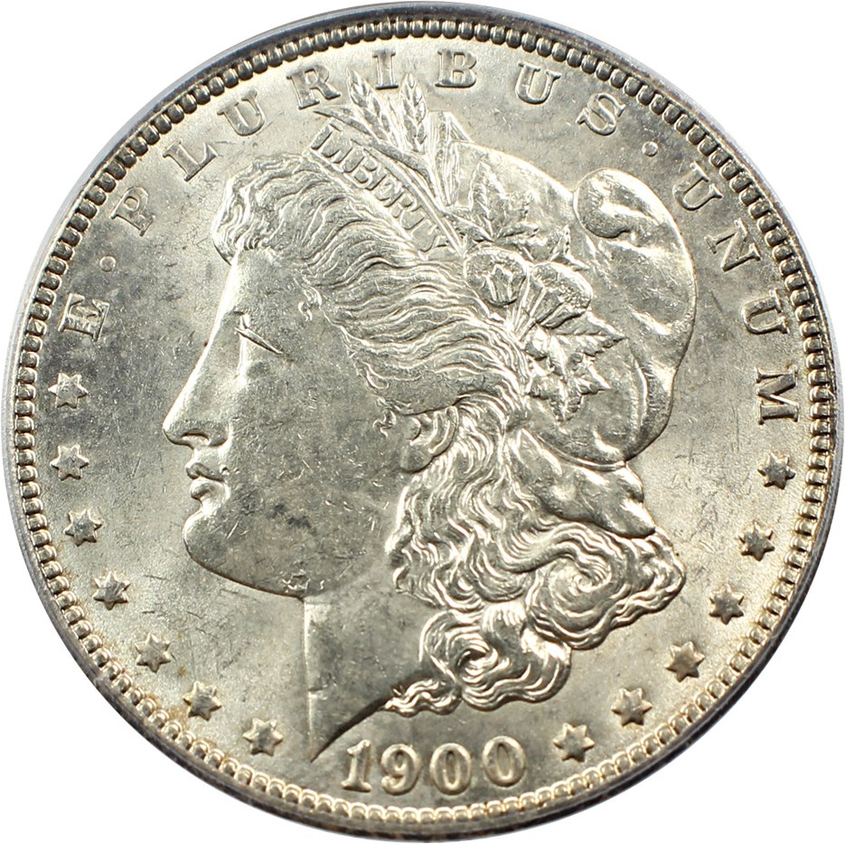 image for: Hot 50 VAM: 1900 $1 PCGS MS63 (VAM-16A, Two Olive Rev)