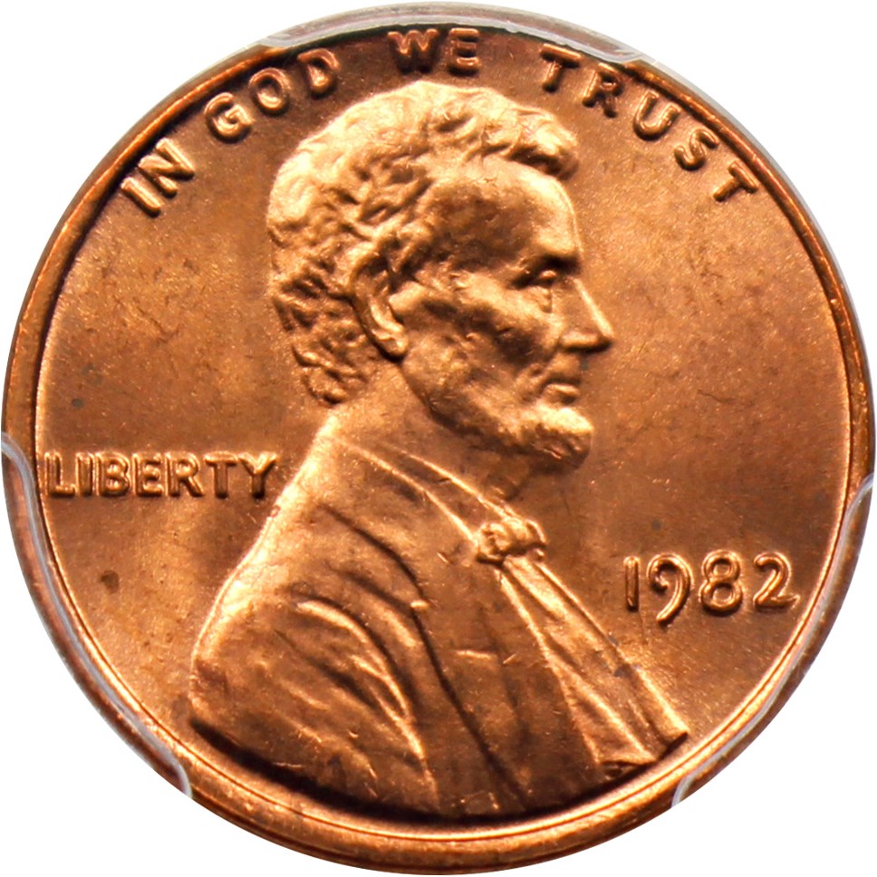 image for: 1982 1c PCGS MS66 RD (Bronze Large Date)