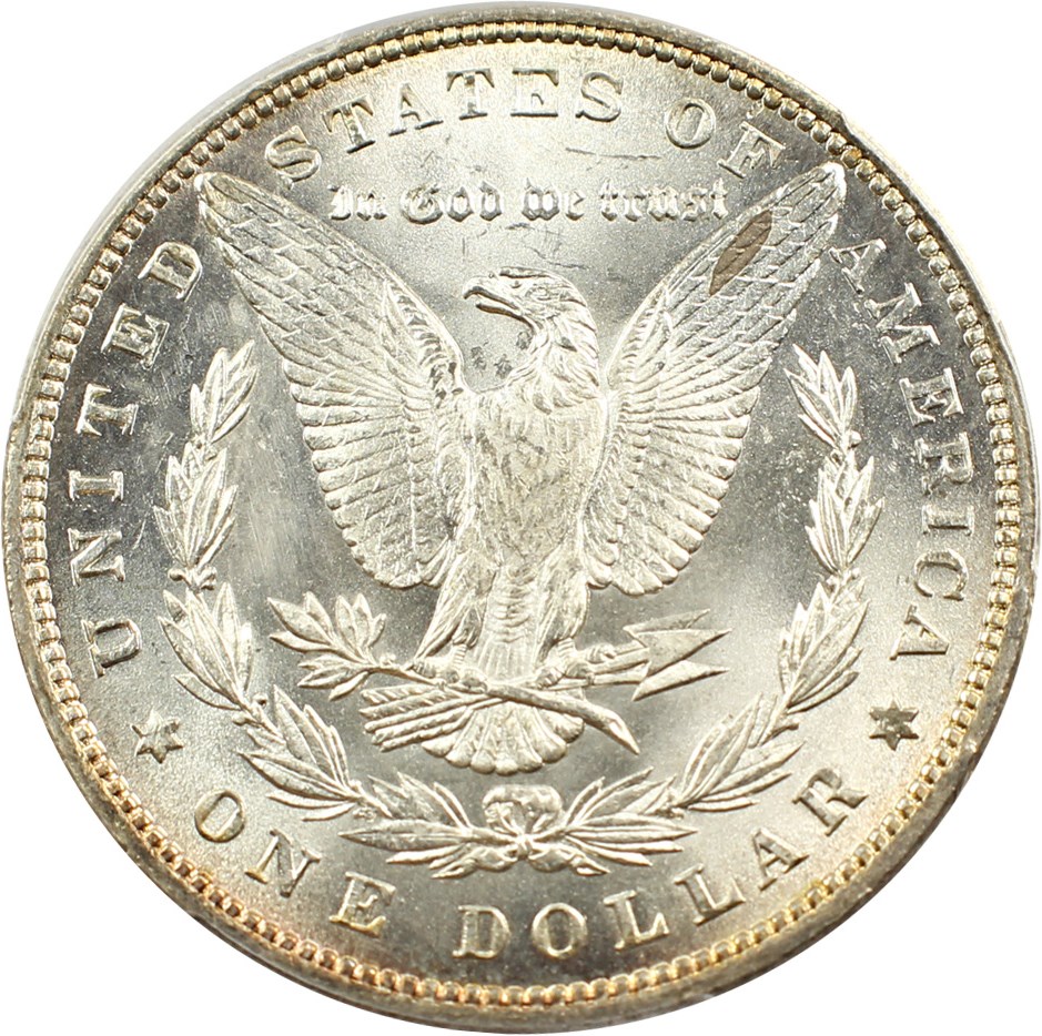 image for: Top 100 VAM: 1880 $1 PCGS MS65 (VAM-9, 8/7 Stem)