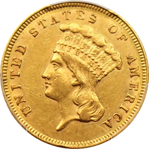 image for: 1859 $3 PCGS AU55