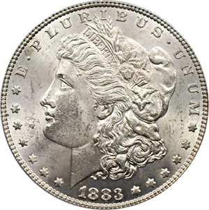 image for: Top 100 VAM: 1883 $1 PCGS MS63 (VAM-10, Sextupled Stars)