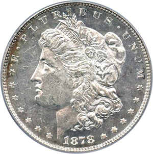image for: Hot 50 VAM: 1878 7TF $1 PCGS MS61 (Reverse of 1878, VAM-43, Doubled Legs)