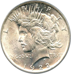 image for: Top 50 VAM: 1922 $1 PCGS MS63 (VAM-12A, Moustache)