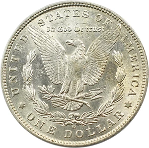 image for: Top 100 VAM: 1880-O $1 PCGS AU58 (VAM-6, 8/7 Ear)