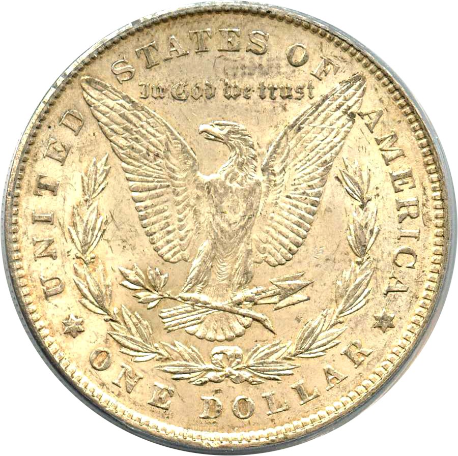 image for: Top 100 VAM: 1878 7TF $1 PCGS AU58 (Reverse of 1878, VAM-117 Tripled Star)