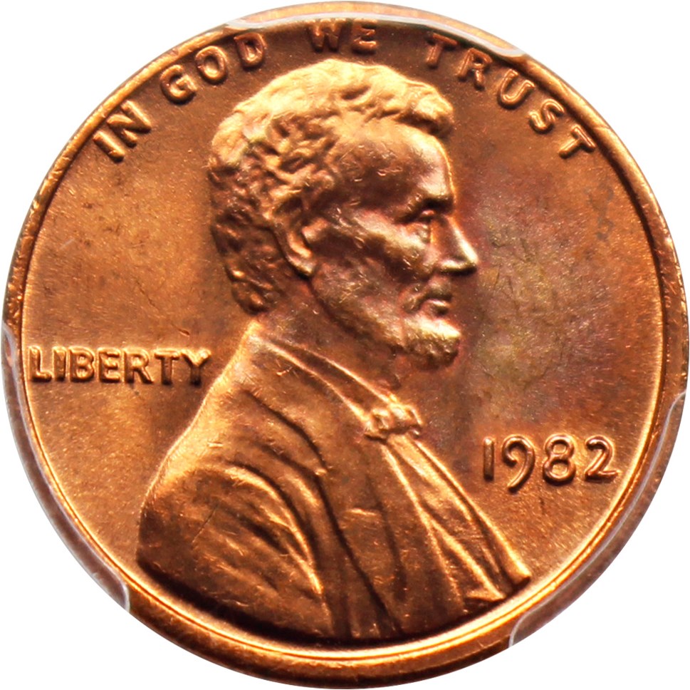 image for: 1982 1c PCGS MS66 RD (Bronze Large Date)