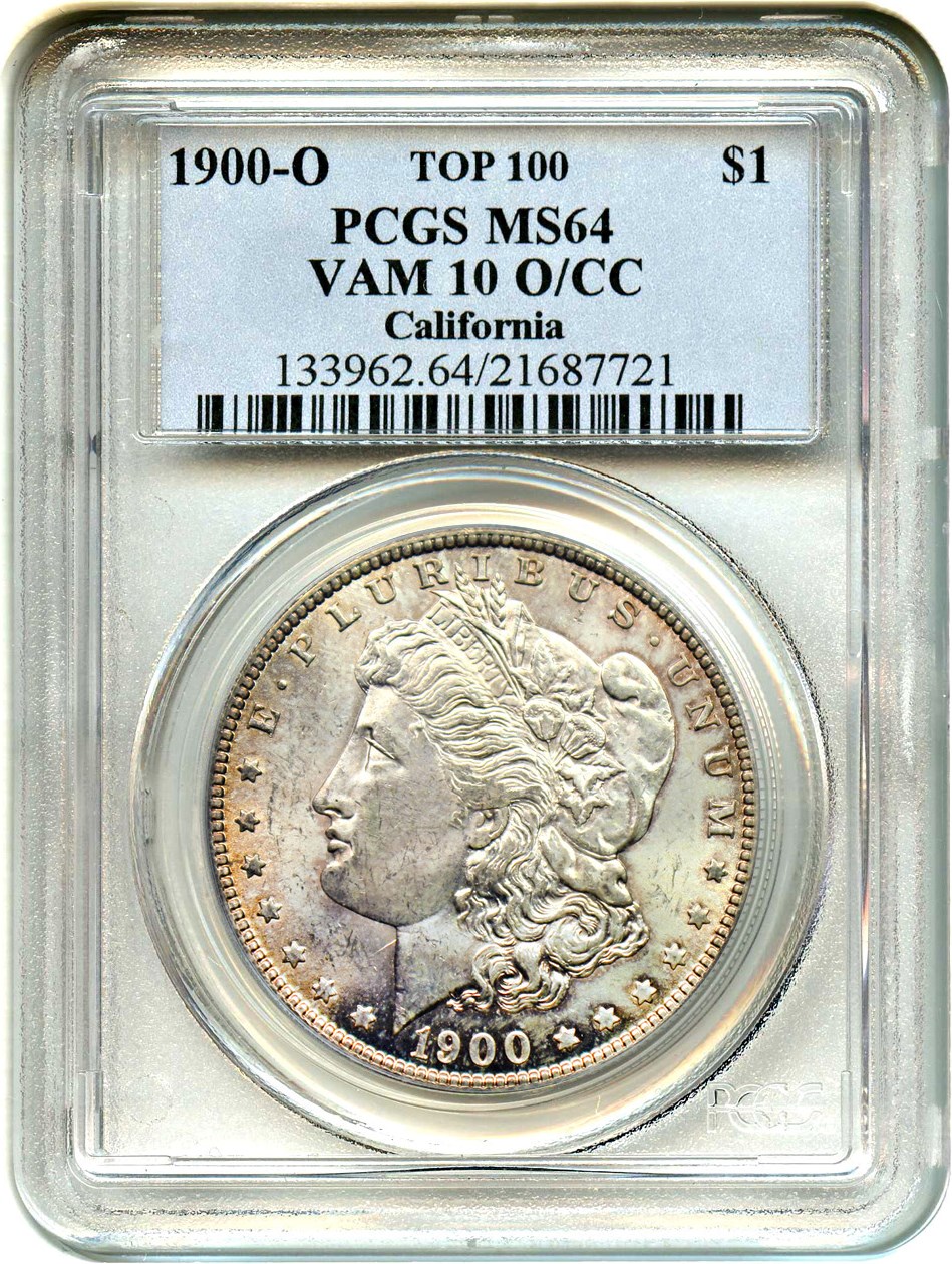 image for: Top 100 VAM: 1900-O $1 PCGS MS64 (VAM-10, O/CC)