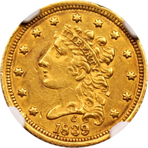 image for: 1839-C $2 1/2 NGC AU53