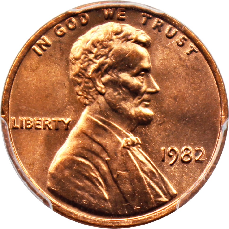 image for: 1982 1c PCGS MS66 RD (Bronze Large Date)