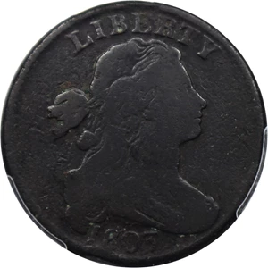 image for: 1803 1c PCGS Genuine VG Details (Env. Damage)