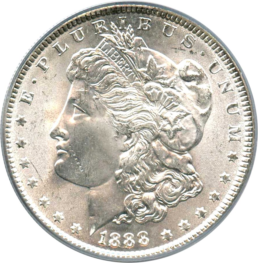 image for: Hot 50 VAM: 1888 $1 PCGS MS64 (VAM-4, Doubled Reverse)