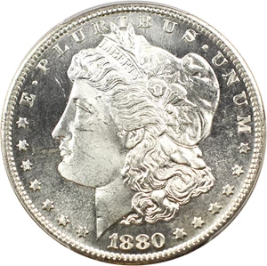 image for: Top 100 VAM: 1880-S $1 PCGS MS67 (VAM-8, 8/7, Medium S)