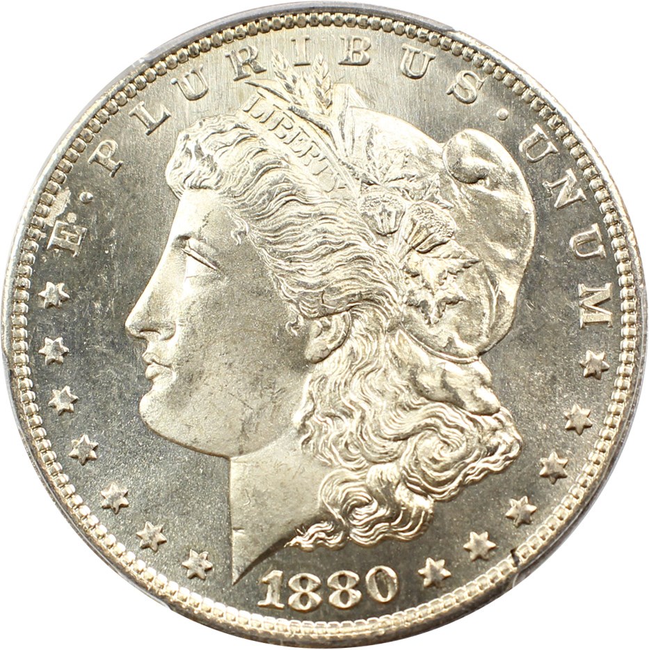 image for: Hot 50 VAM: 1880-S $1 PCGS MS67 (VAM-11, 0/9 Overdate) 