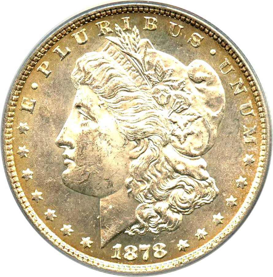 image for: 1878 8TF $1 PCGS MS63 (VAM-19, Doubled Date)