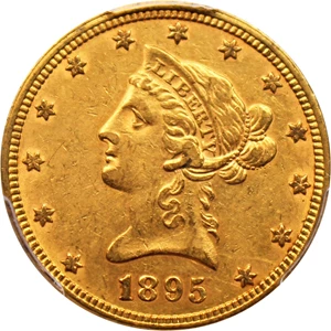 image for: 1895 $10 PCGS AU58