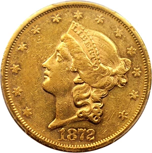 image for: 1872-S $20 PCGS AU55