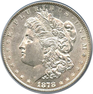 image for: 1878 8TF $1 PCGS MS62 (VAM-14.3, Doubled Bow)