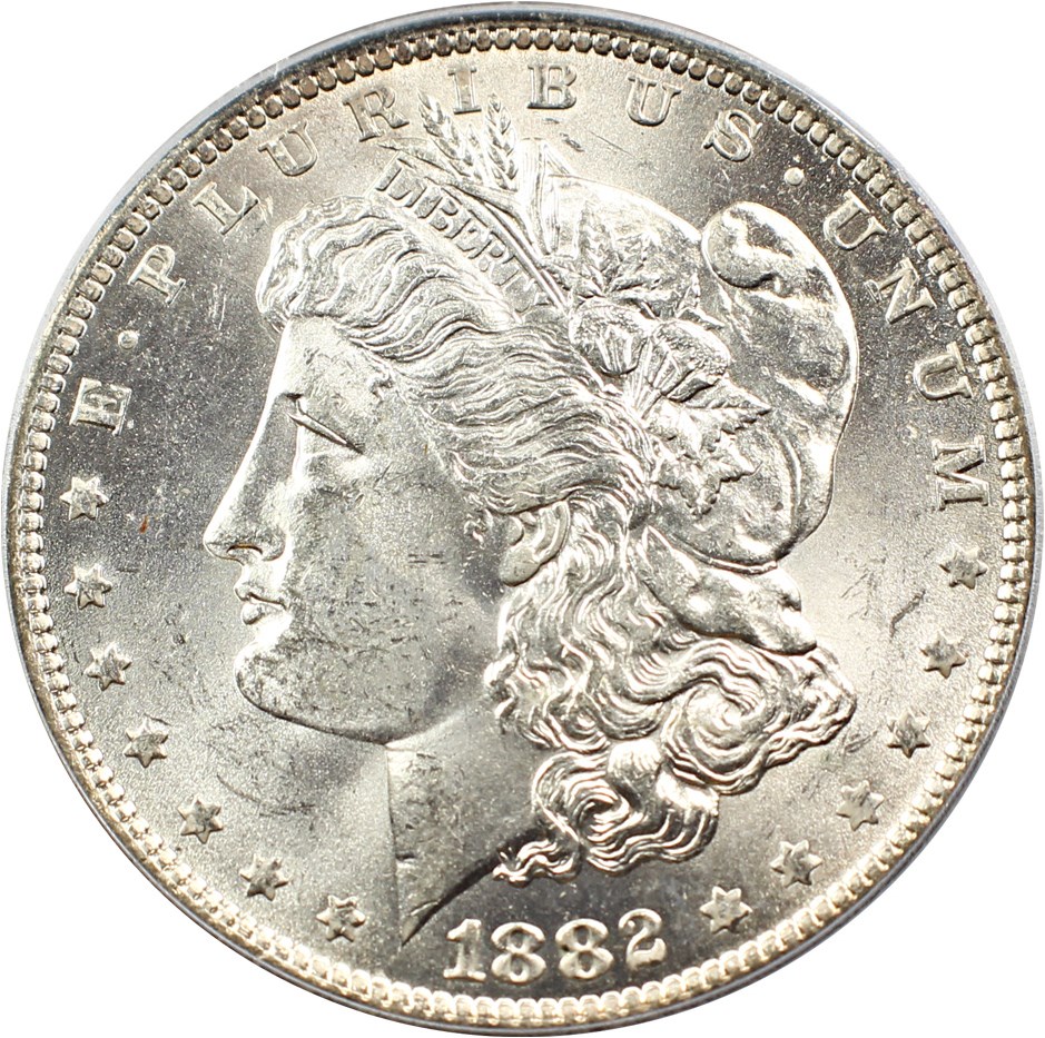 image for: Top 100 VAM: 1882-O $1 PCGS MS62 (VAM-7, O/O)