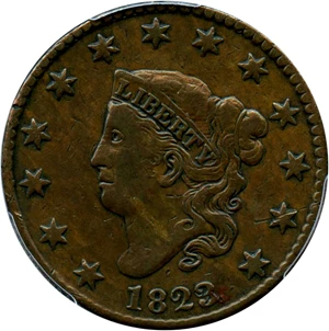 image for: 1823/2 1c PCGS/CAC VF35