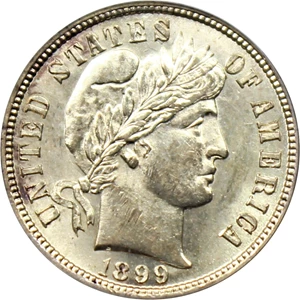 image for: 1899-S 10c PCGS MS63