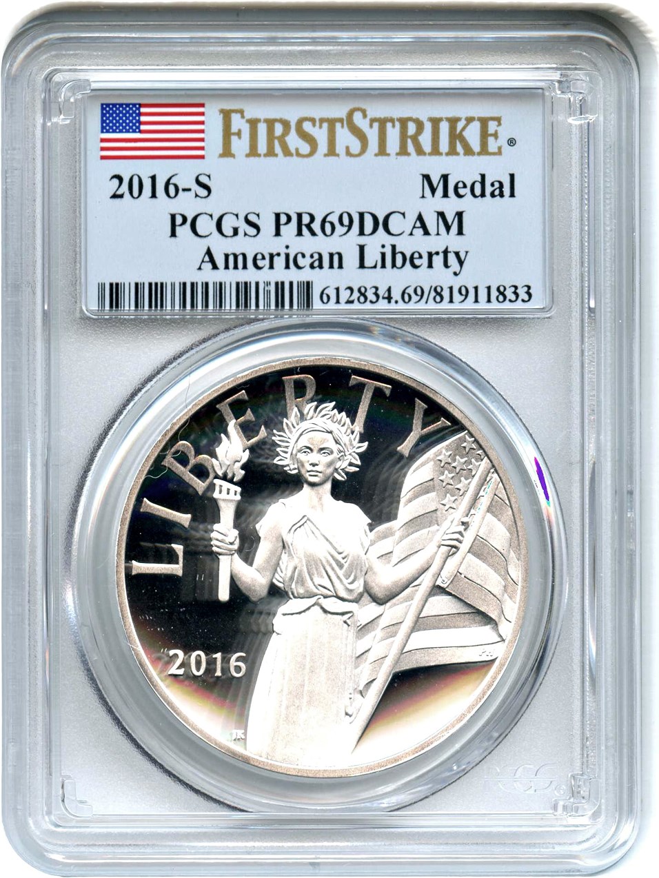 image for: 2016-S American Liberty Medal PCGS PR69 DCAM (First Strike)