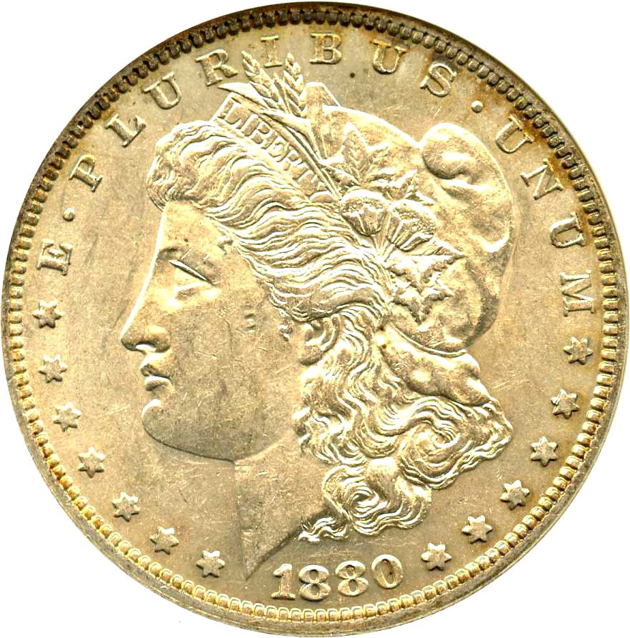 image for: Top 100 VAM: 1880-O $1 ANACS AU55 (VAM-4, 80/79, Crossbar)