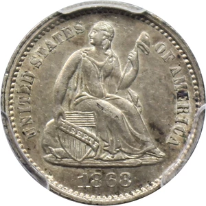 image for: 1868-S H10c PCGS/CAC AU55