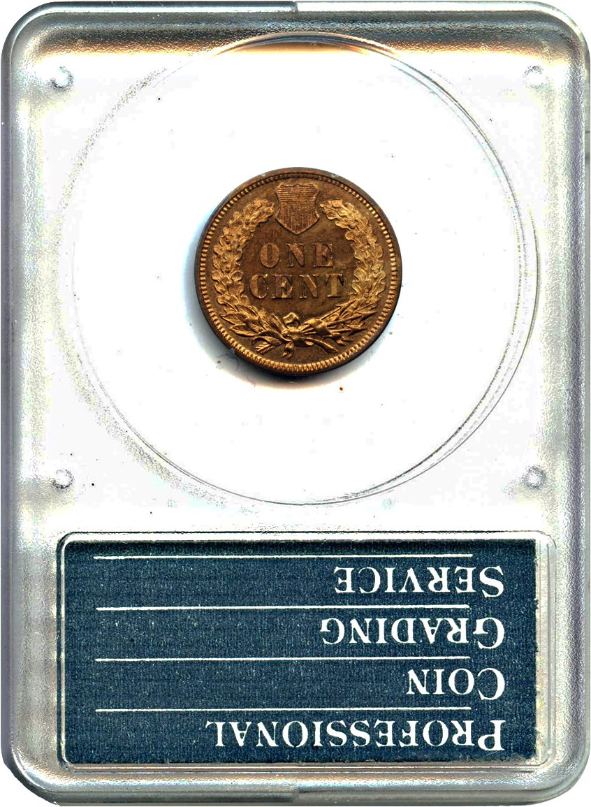 image for: 1874 1c PCGS Proof 64 RD (OGH Rattler Holder)