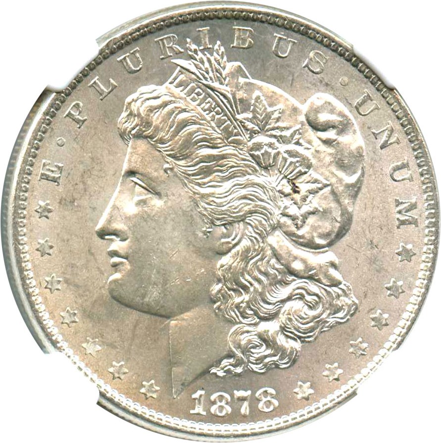 image for: 1878 8TF $1 NGC MS63 (VAM-14.2, Polished Ear)