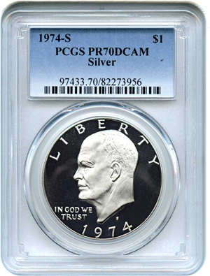 image for: 1974-S $1 PCGS Proof 70 DCAM (Silver)