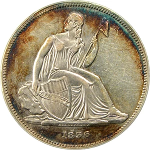 image for: 1836 Gobrecht $1 PCGS/CAC Proof 40 (Name on Base, Original, Coin Alignment)