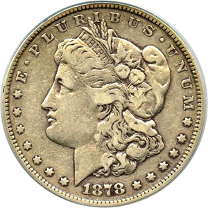 image for: 1878 8TF $1 PCGS/CAC VF25 (VAM-14.14, Eye Chip)