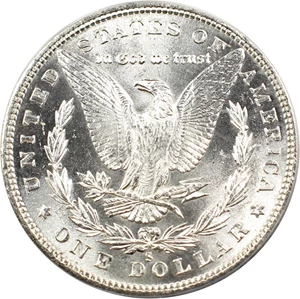 image for: Top 100 VAM: 1880-S $1 PCGS/CAC MS66 (VAM-10, 8/7 Crossbar)